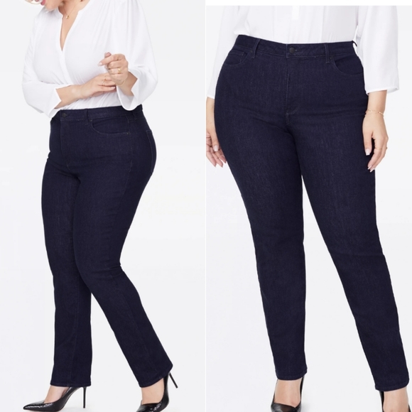 NYDJ Sheri Slim Rinse Skinny Jeans In Plus Size Petite - Picture 4 of 7